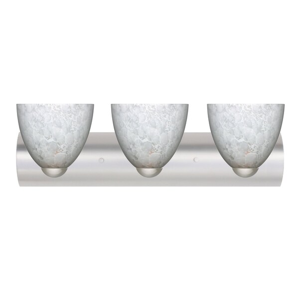 Besa Lighting Sasha Vanity, Carrera, Satin Nickel Finish, 3x60W Incandescent 3WZ-757219-SN - main